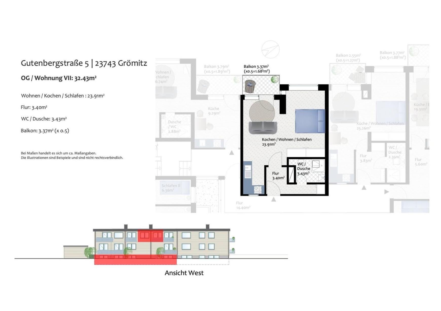 Ostsee-Quartier 7 Gutenbergstrasse 5 Apparto 格洛米茨 外观 照片